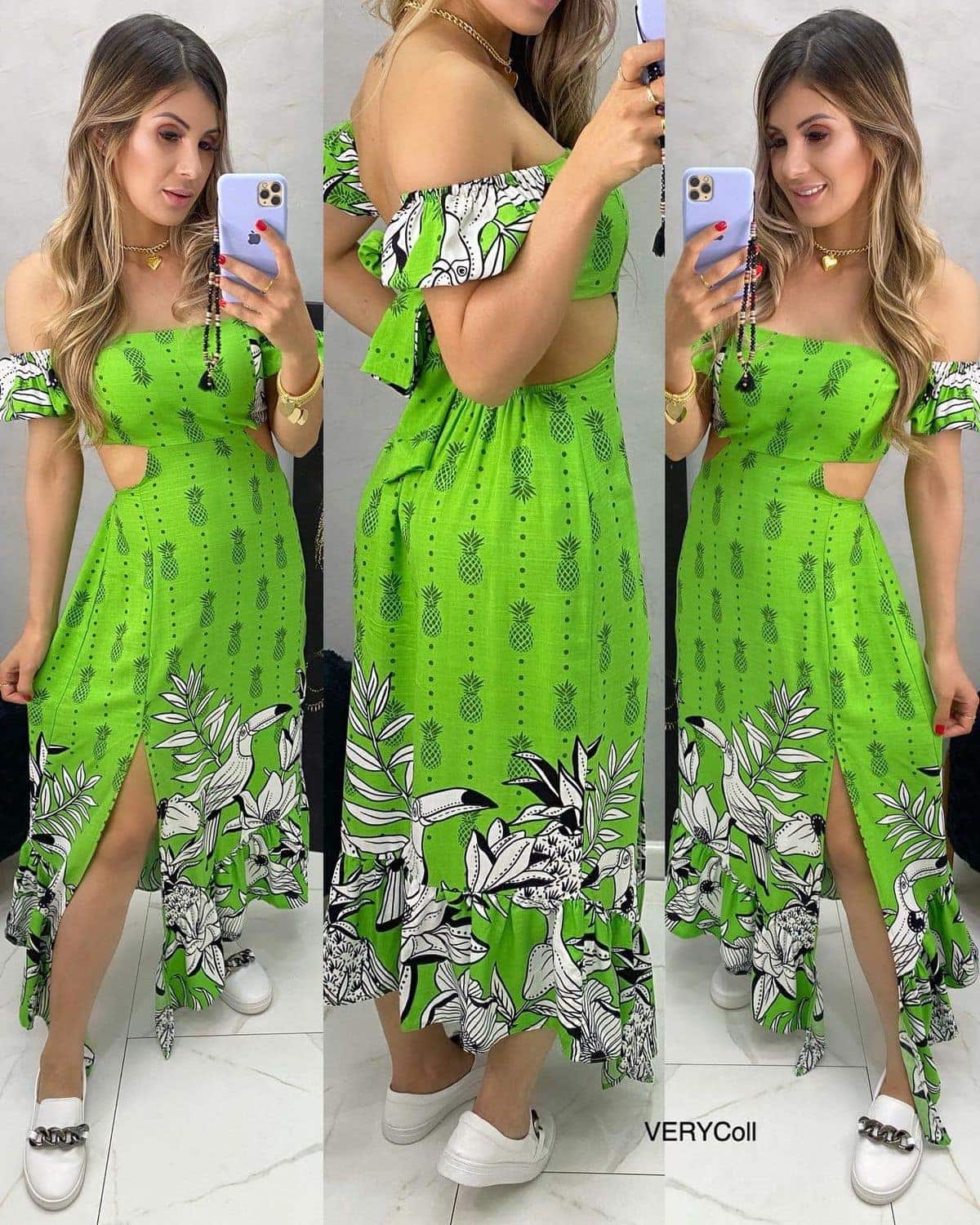 Vestido Abacaxi 58 Verde - Verycoll