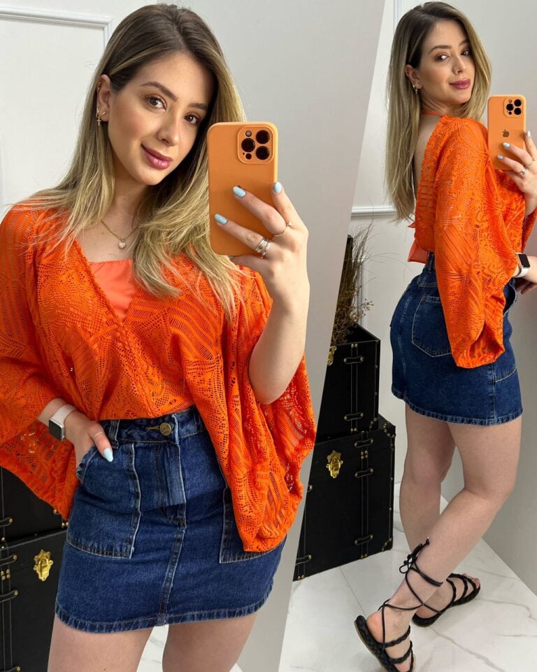 body + top andressa laranja