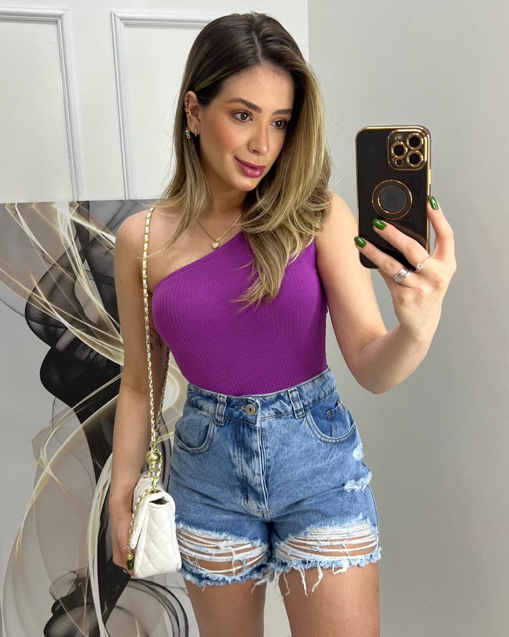 Body Nula Manga Kally Fúcsia Verycoll