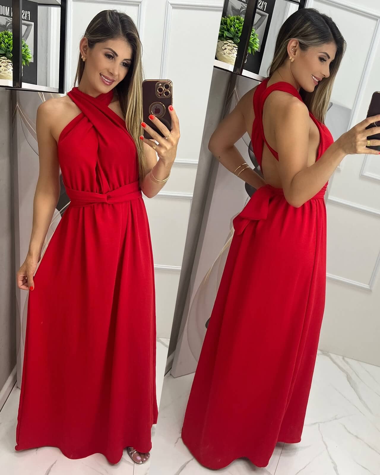 Vestido Multiformas Viviane Vermelho Verycoll