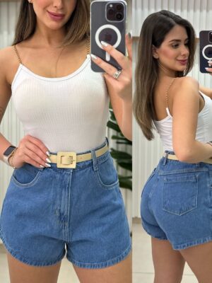 shorts jeans melinda jai promoção