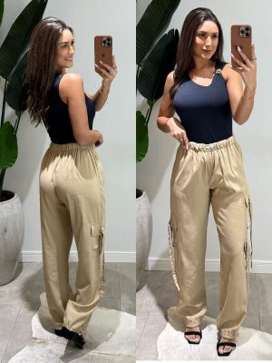 calça parachute manu nude