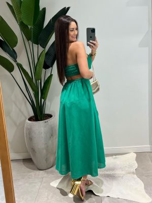 vestido longo flores carla branco