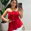 blusa flor amanda vermelho