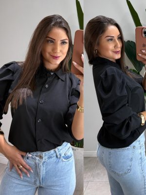 camisa social keli preta (cópia)