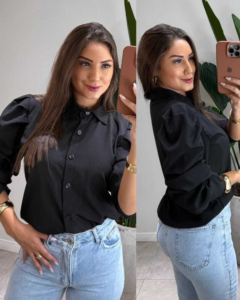 camisa social keli preta (cópia)