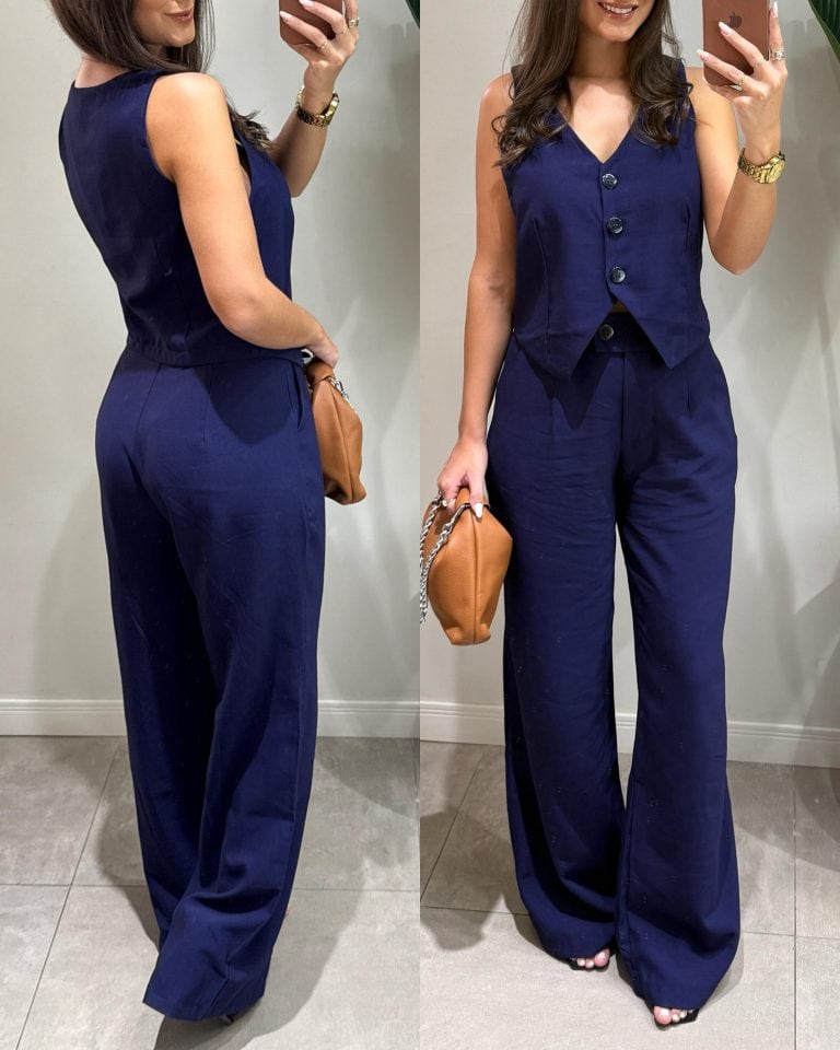 calça pantalona luara azul