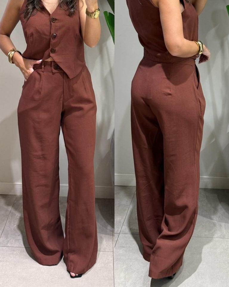 calça pantalona luara azul