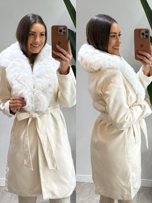 casaco lã batida gabi caramelo