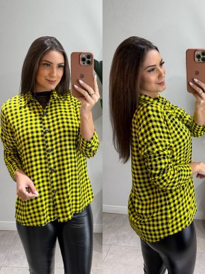 camisa xadrez flanelada camili