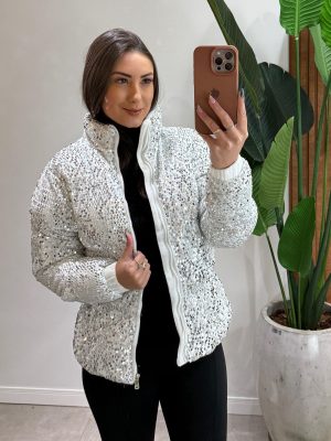 jaqueta paetê joanna azul