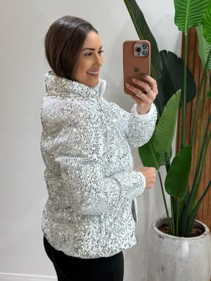 jaqueta paetê joanna azul