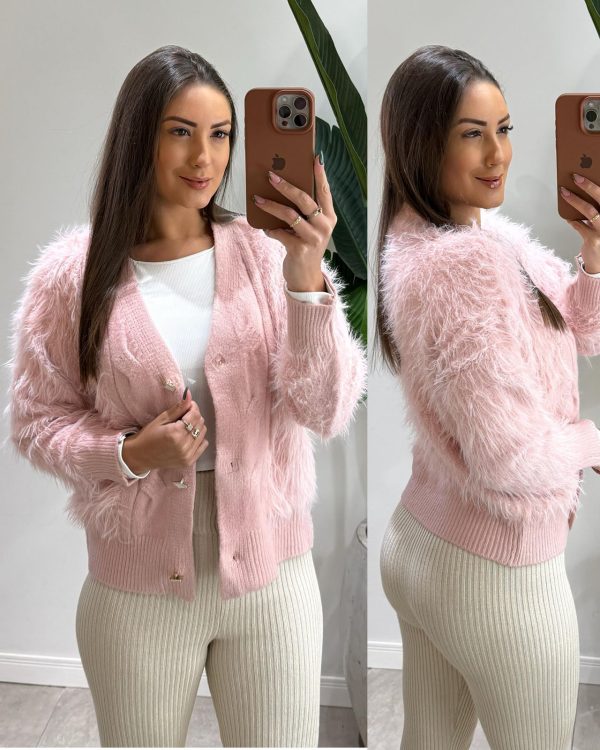 casaquinho pelinho leticia branco