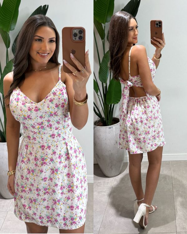 macaquinho nó floral kemoli branco