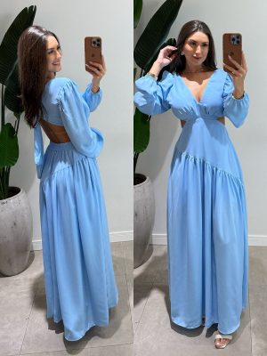 vestido festa abigail salmão