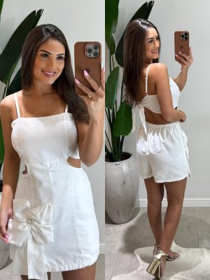 macaquinho curto flor giovana branco