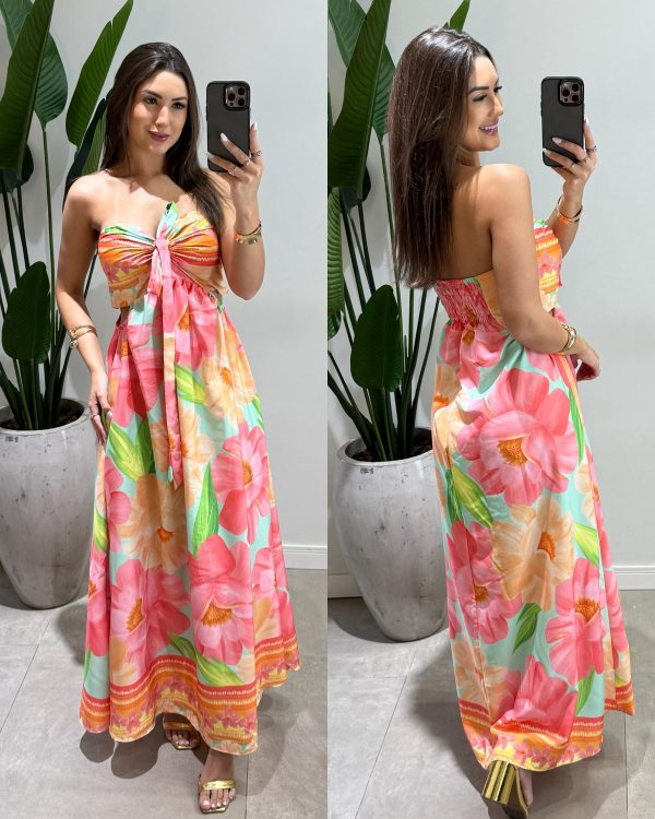 vestido flores amélia laranja (cópia)