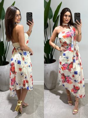 vestido flores amélia laranja (cópia)