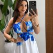 vestido flor azul ju