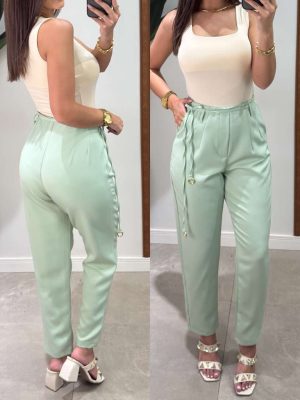 calça alfaiataria rosa