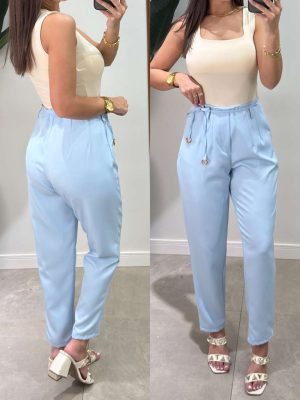 calça alfaiataria rosa