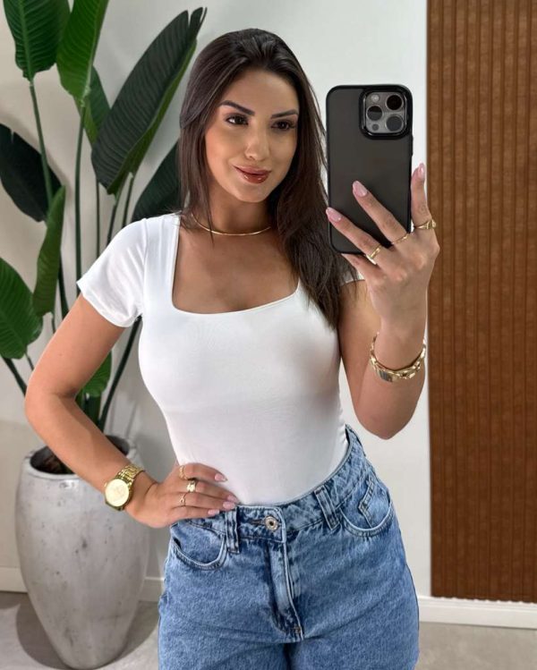body karina manguinha branco
