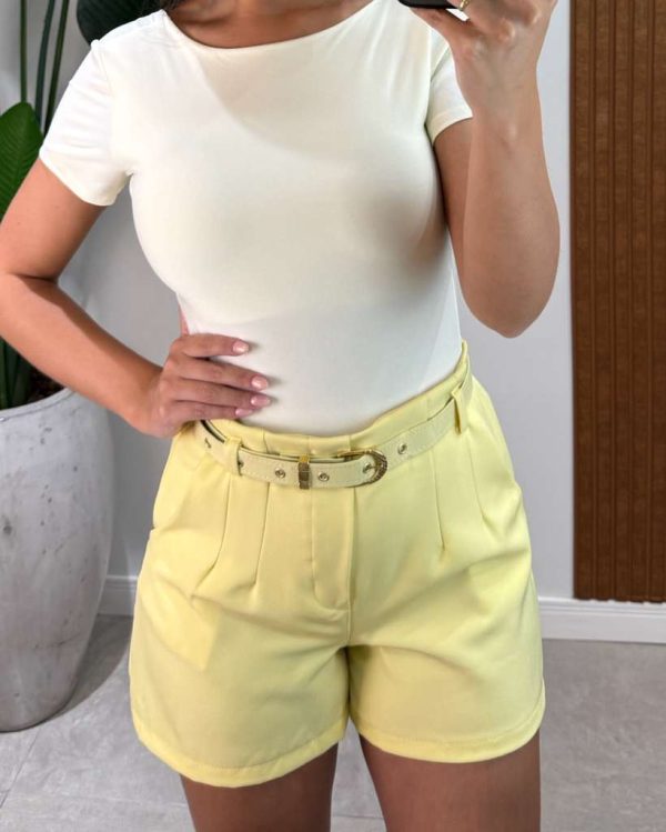 shorts valentina cinza