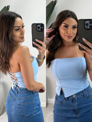 vestido longo juliana azul claro black