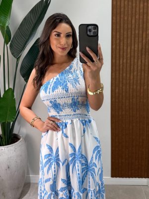 vestido longo frente Única danielle preto