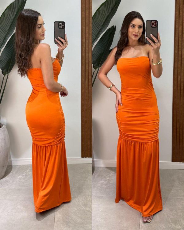 vestido longo tomara que caia maria preto