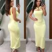 vestido midi cassandra amarelo ressaca black
