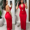 vestido midi fivela nice vermelho