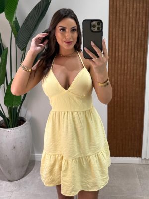 vestido curto eva amarelo ressaca black