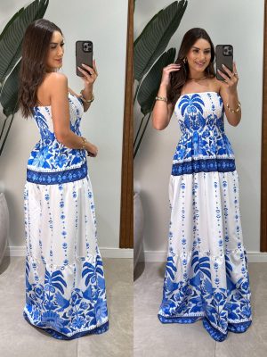 vestido longo tomara que caia sara vermelho