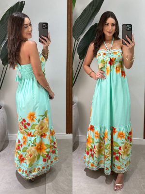 vestido valquiria verde