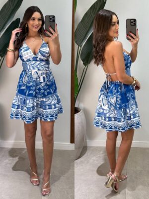 macaquinho cora azul marinho