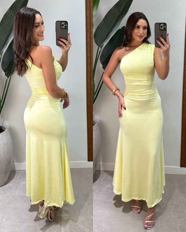 vestido canelado clara preto