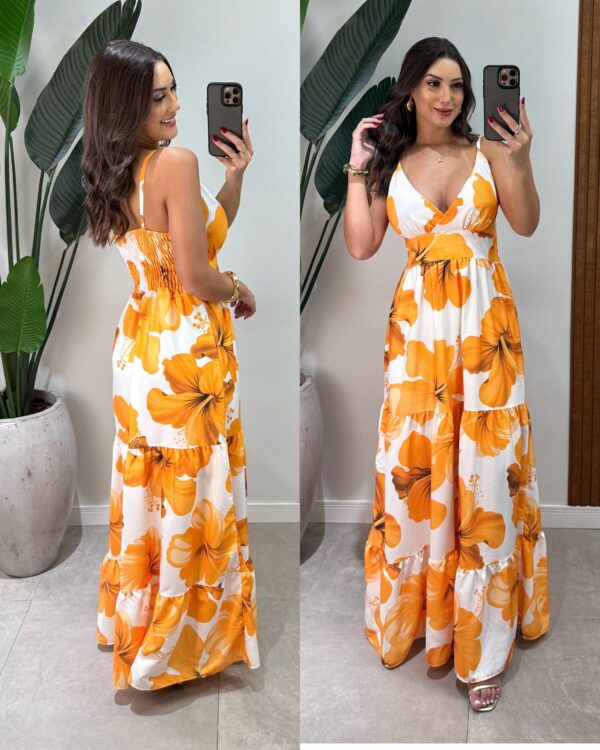 vestido longo nula manga regina amarelo (cópia)