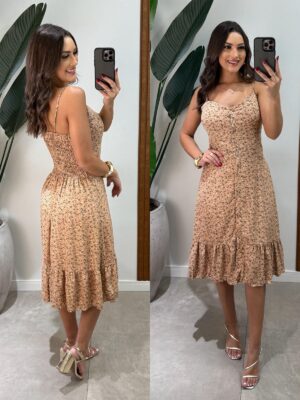 vestido midi flor elisa