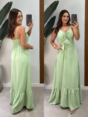 vestido longo duna neiva verde