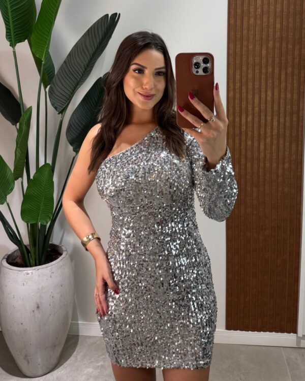 vestido paete maria prata vestido paete maria prata