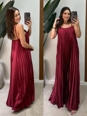 vestido canelado lucia vermelho