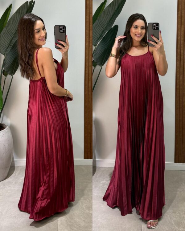 vestido canelado lucia vermelho