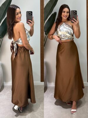 vestido canelado lucia vermelho