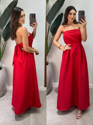 saia de cetim stefhany preto