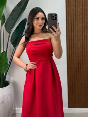 saia de cetim stefhany preto