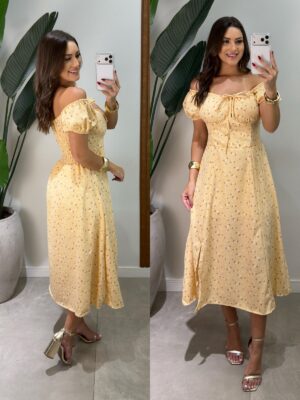 vestido tropical limon lívia