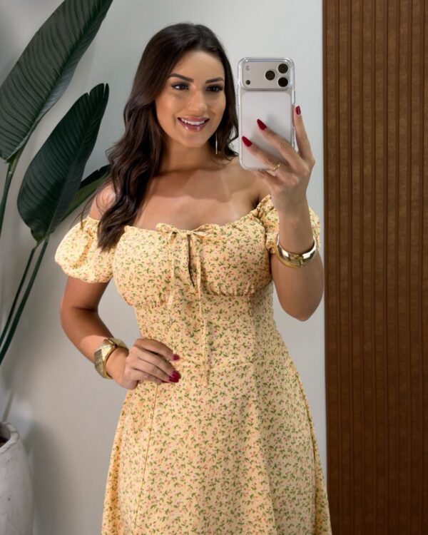 vestido aline amarelo flax vestido aline amarelo flax