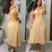 vestido aline amarelo flax