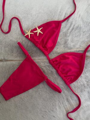 biquíni fita bronze pink